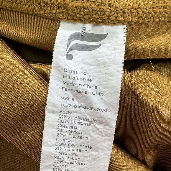 Fabletics Leggings Women 2XL Gold Shine High-Waisted Maternity Legging Plus Size - Picture 6 of 9